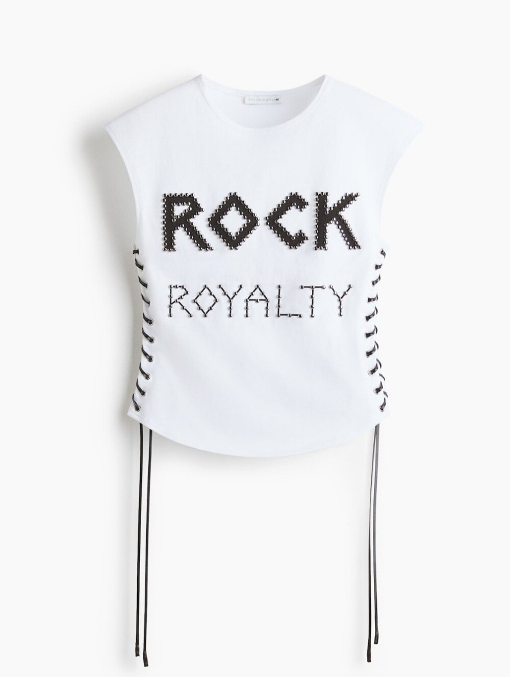 H&M Stella McCartney Rock Royalty Lace-Up T Shirt Top Sold Out L Large